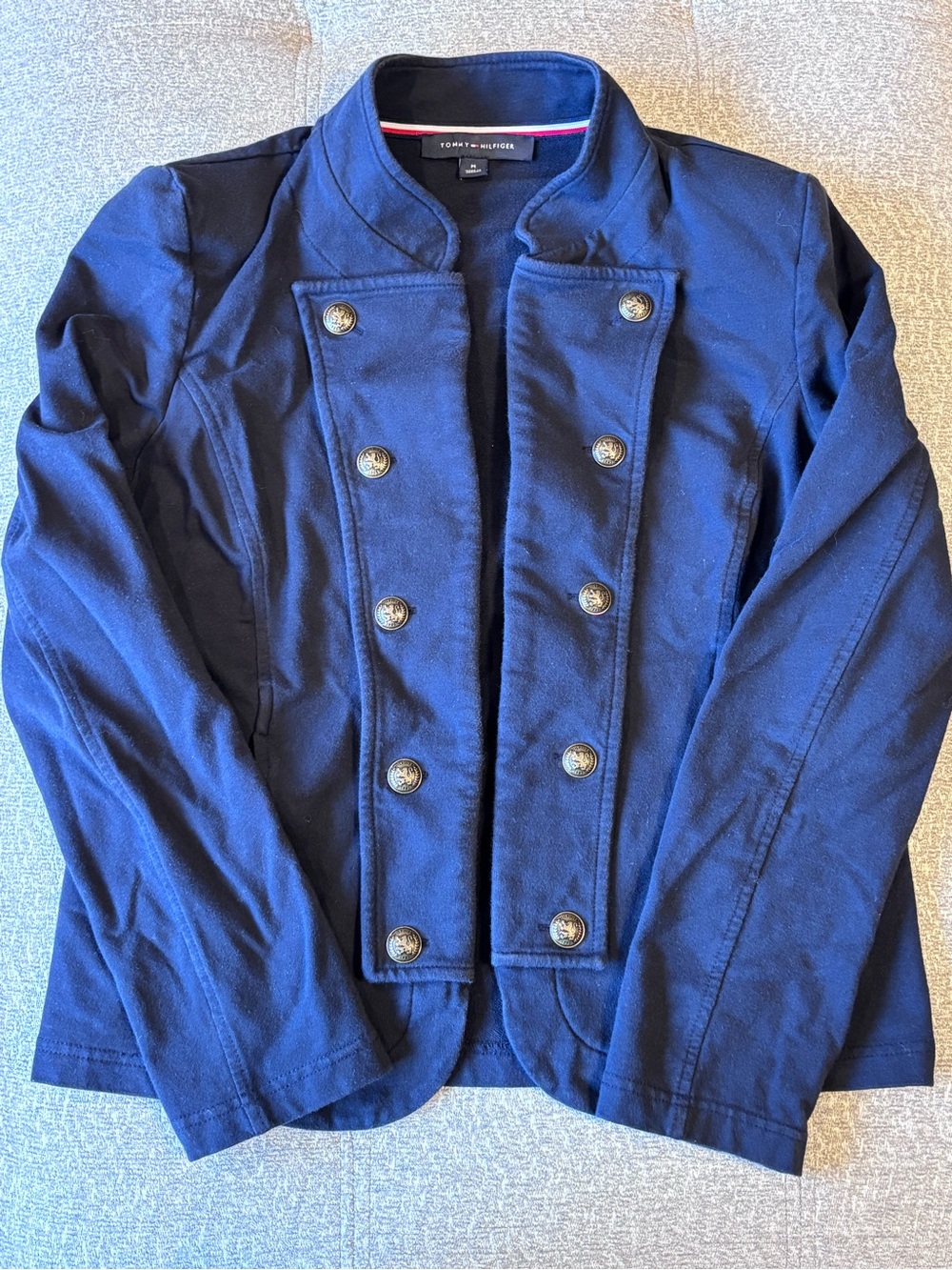 Tommy Hilfiger Navy Blue Military Band Jacket Size M